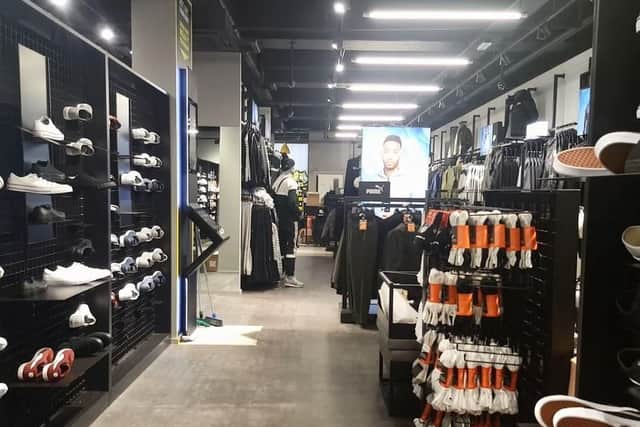 Inside the new store.