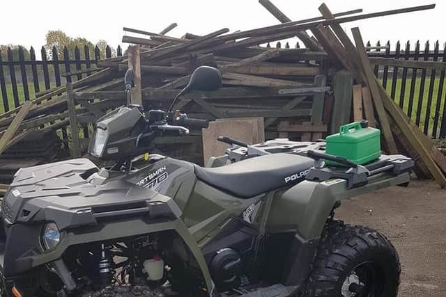 The stolen quad-bike.
