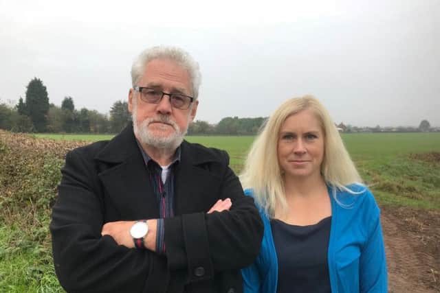 Councillor Anthony Brewer and Melanie Darrington at Beck Lane.