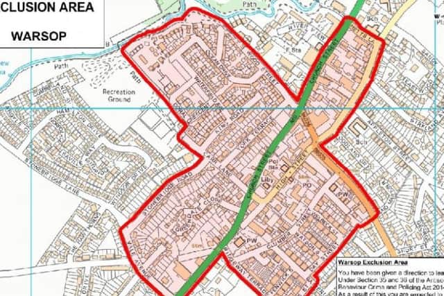The exclusion area.