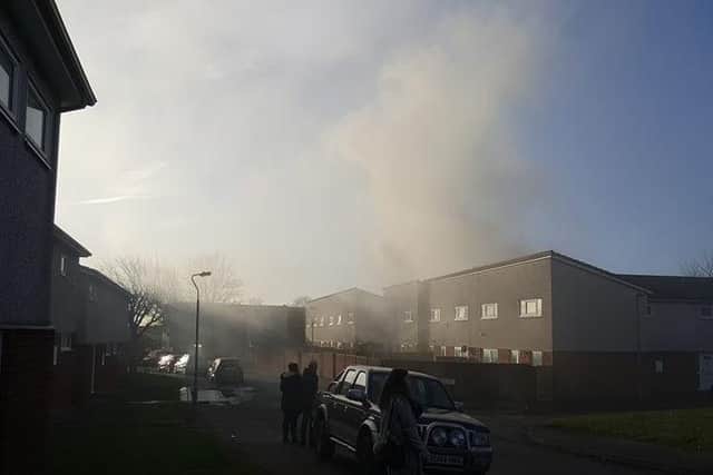 Smoke from the fire - taken by Andrew Topping