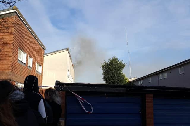 House fire on Ruddington Street.