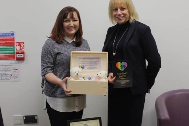 Cheryl Broughton (left) with Director of Corporate Affairs, Shirley Higginbotham.