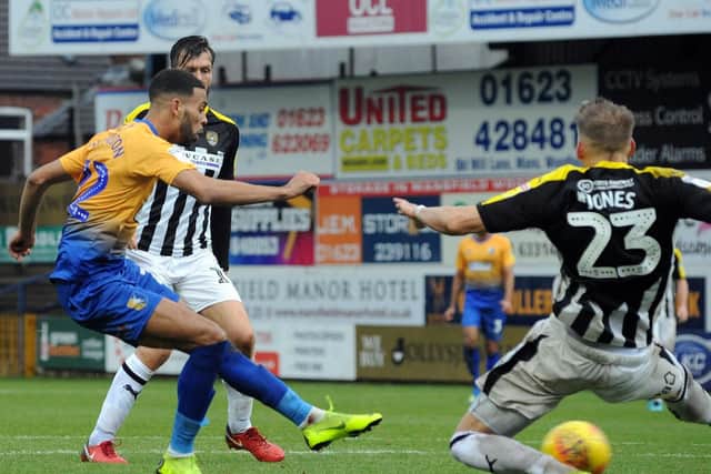 CJ Hamilton fires home the second goal.