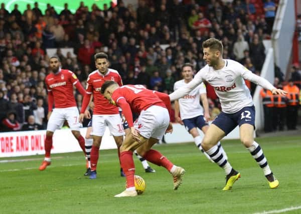 Nottingham Forest slipped to a 1-0 defeat against a tough Preston North End side. Image Jez Tighe.