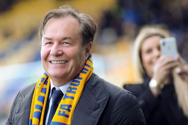 Mansfield Town v Notts County    Chairman, John Radford who received the desired birthday present.
