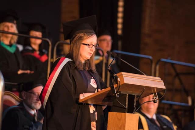 Sarah Skeavington at her graduation