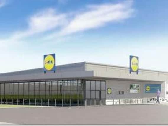An artists' impression of what a new Lidl store could look like