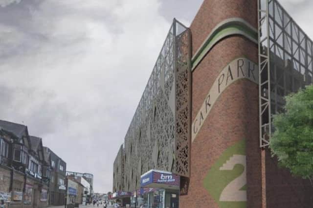 An artists impression of the new facade at the Walkden Street car park.