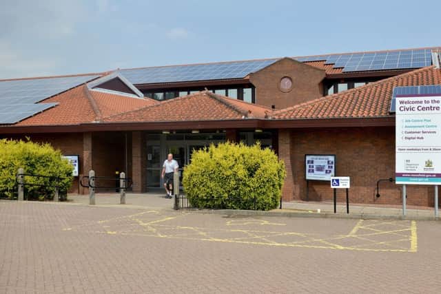 Mansfield Civic Centre, headquarters of the district council