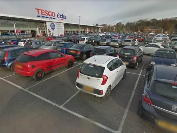 Tesco's car park of Chesterfield Road, Mansfield