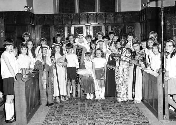 1967: These children from Blidworth School have just finished perfoming their Nativity play. Did you take part in a Nativity and, if so, what part did you play?