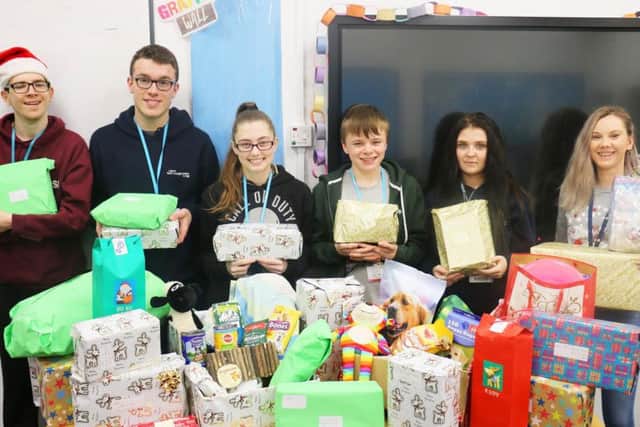 Hampers of food for animals at the RSPCA rescue centre have been created and donated by the students