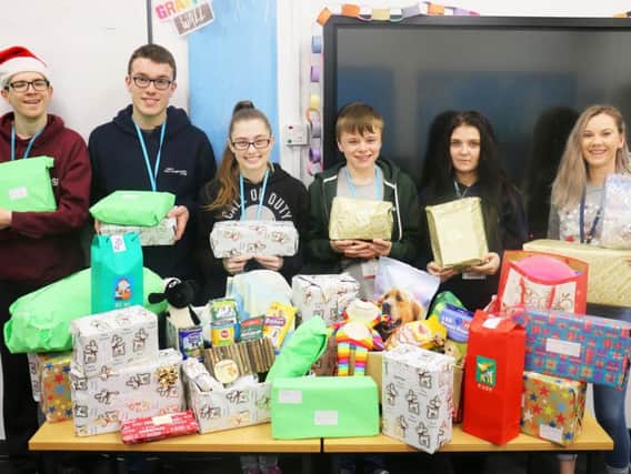 Hampers of food for animals at the RSPCA rescue centre have been created and donated by the students