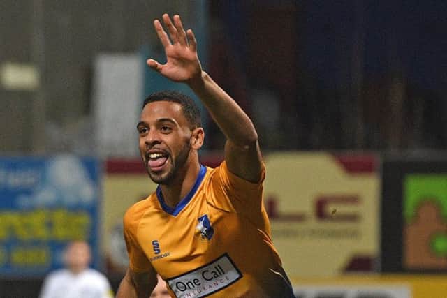 Picture Andrew Roe/AHPIX LTD, Football, EFL Sky Bet League Two, Mansfield Town v Bury, One Call Stadium, 26/12/18, K.O 3pmMansfield's CJ Hamilton celebrates his goalAndrew Roe>>>>>>>07826527594