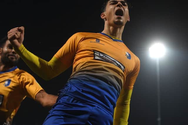 Picture Andrew Roe/AHPIX LTD, Football, EFL Sky Bet League Two, Mansfield Town v Bury, One Call Stadium, 26/12/18, K.O 3pm
Mansfield's Tyler Walker celebrates his goal
Andrew Roe>>>>>>>07826527594