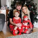 Caroline and Christopher Gilbert with their two girls Indie 3 and Pixie 10 months (Image: Nottingham Post /Marie Wilson)