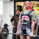 Powerlifter Craig Stone, of South Normanton, in action.