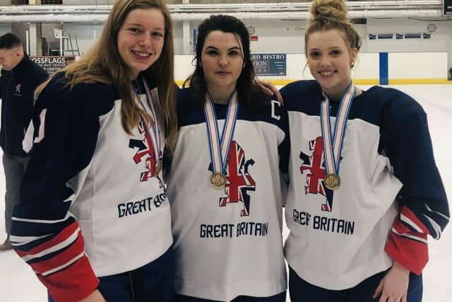 Sutton Sting trio, from left, Hannah Ware, Lizzie Saunders and Chloe Riley.