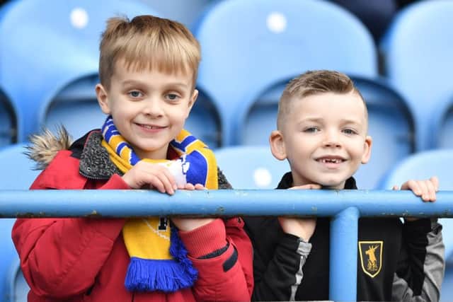 Mansfield Town fans before the game: Picture by Steve Flynn/AHPIX.com, Football: The Skybet League 2 match Carlisle United -V- Mansfield Town at Brunton Park, Carlisle, Cumbria, England copyright picture Howard Roe 07973 739229