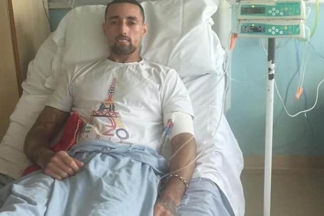 Travis while in hospital.