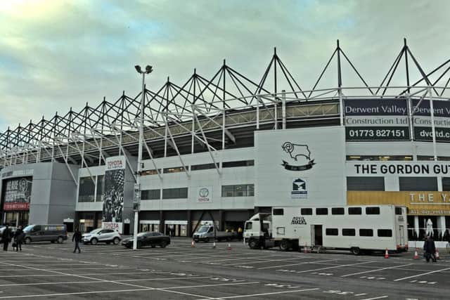 21 February 2018...... Derby County v Leeds United
Pride Park. Picture Tony Johnson.