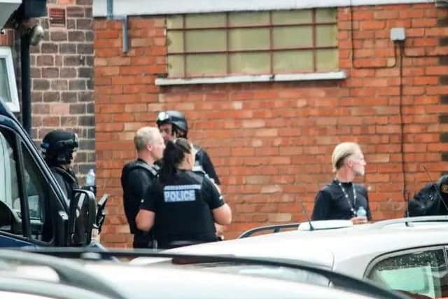 Armed police were called to the bomb hoax at Richard Moseby's address on Sutton Road, Huthwaite, on July 26, last year.