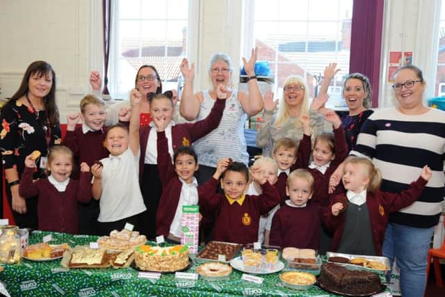 King Edwards pupils at a recent MacMillan coffee morning.