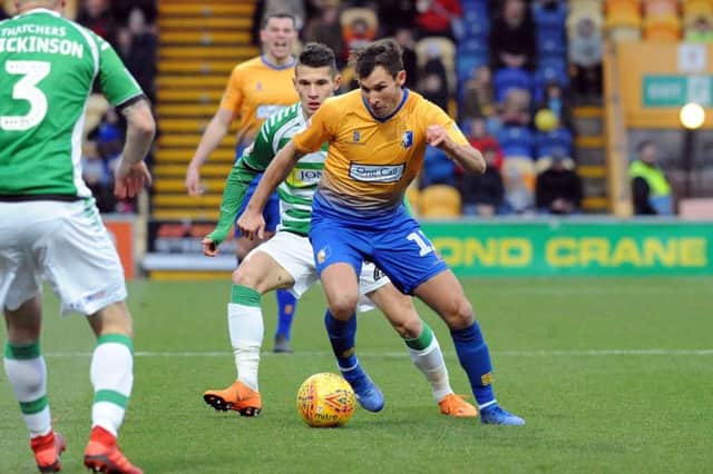 Mansfield Town v Yeovil Town
Will Atkinson in first half action.
