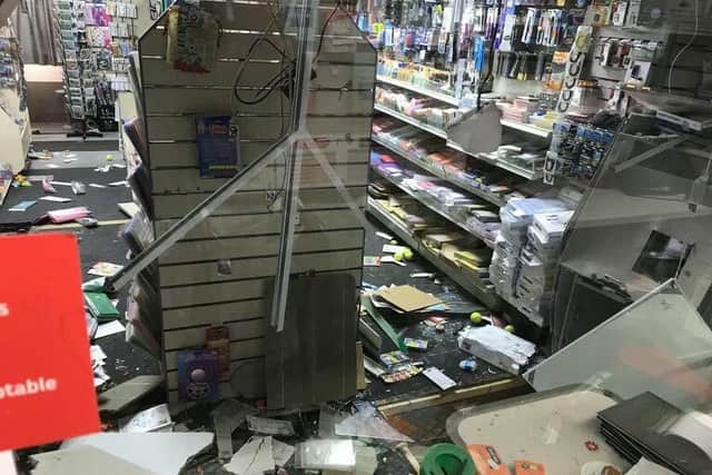 Images show destruction after Southwell Post Office cash raid
