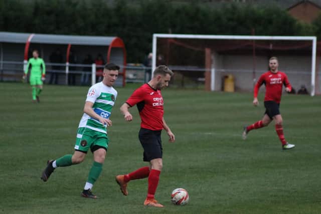 Gav King in action for Ollerton Town.