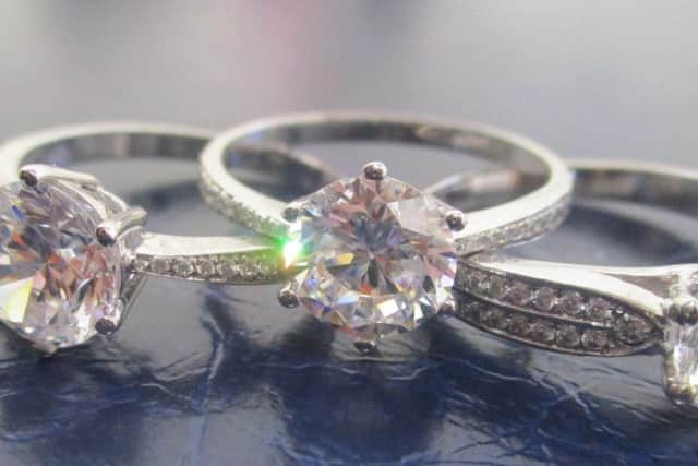Fake diamond rings
