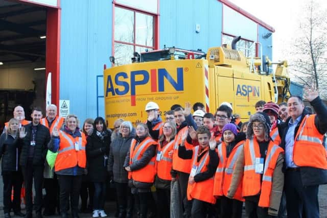 Bracken Hill staff and pupils on their visit to Aspin in Huthwaite