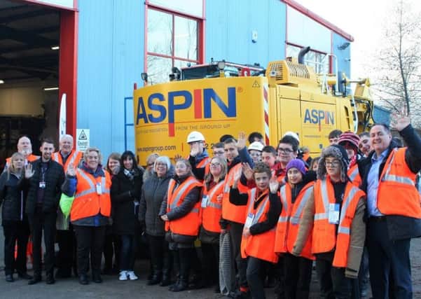 Bracken Hill staff and pupils on their visit to Aspin in Huthwaite