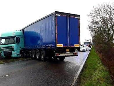 The road is totally blocked