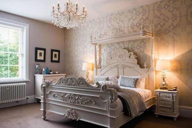 One of the luxurious bedrooms at The Old Vicarage.