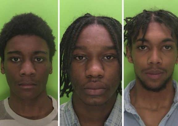 Christian Jameson (left), Kasharn Campbell and Remmell Campbell-Miller (right)