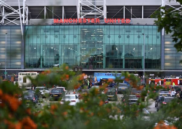 MANCHESTER, ENGLAND - AUGUST 27: General view outside the stadium prior to the Premier League match between Manchester United and Tottenham Hotspur at Old Trafford on August 27, 2018 in Manchester, United Kingdom. (Photo by Clive Mason/Getty Images)