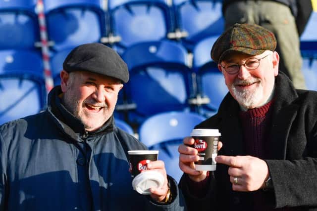 Mansfield Town fans before the Stags' match at Colchester United.