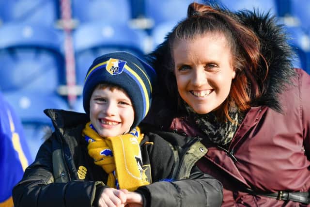 Mansfield Town fans before the Stags' match at Colchester United.