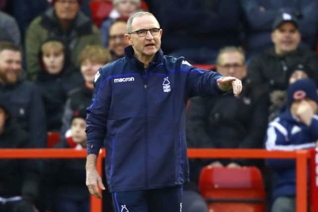 NOTTINGHAM, ENGLAND - JANUARY 19:  Martin O'Neill, Manager of Nottingham Forest reacts during the Sky Bet Championship match between Nottingham Forest and Bristol City at City Ground on January 19, 2019 in Nottingham, England.  (Photo by Mark Thompson/Getty Images)