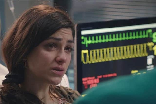 Cassie appearing on Casualty. (Image BBC)