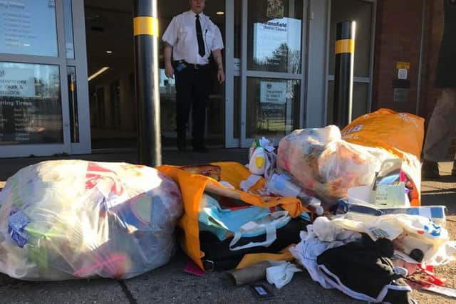 The piles of rubbish