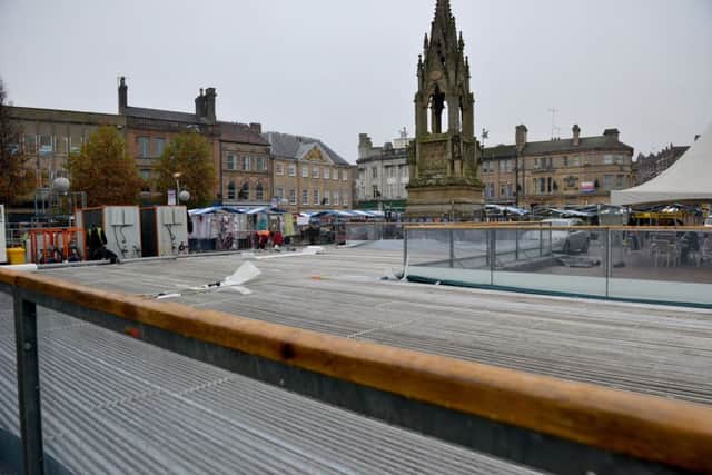 Ice rink being installed at Mansfield Market Place