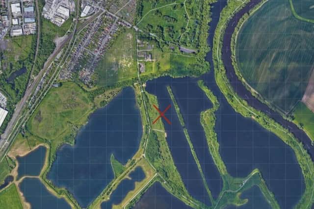 An aerial shot of the planned water park site Long Eaton.