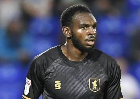 Mansfield Town's Hayden White: Picture by Steve Flynn/AHPIX.com, Football: Sky Bet League Two match Tranmere Rovers -V- Mansfield Town at Prenton Park, Birkenhead, Merseyside, England copyright picture Howard Roe 07973 739229