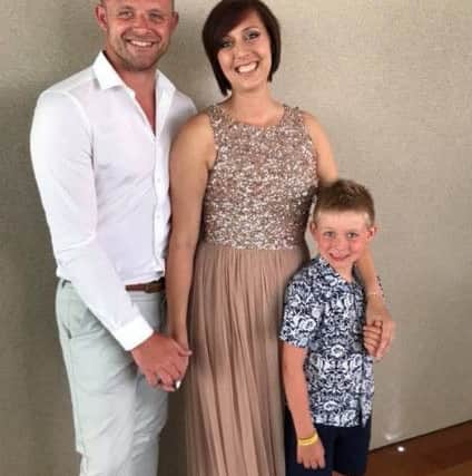 Steve and Gemma with son Owen.