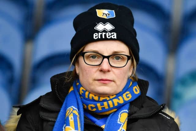 Mansfield Town fans ahead of kick-off.