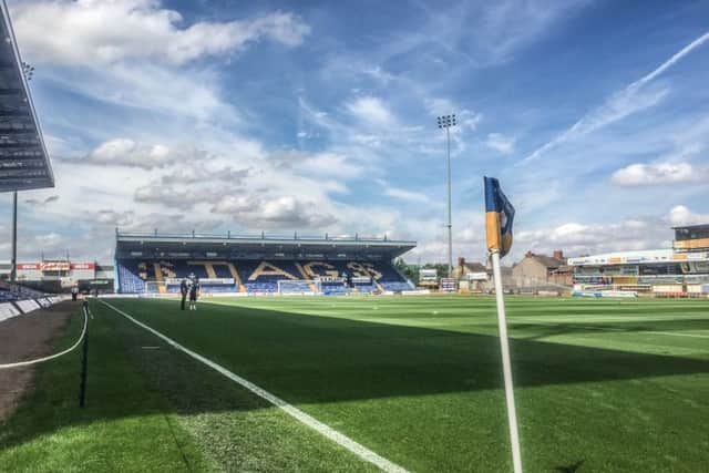 Mansfield Town One Call Stadium from corner flag