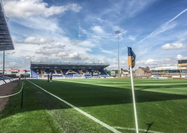 Mansfield Town One Call Stadium from corner flag